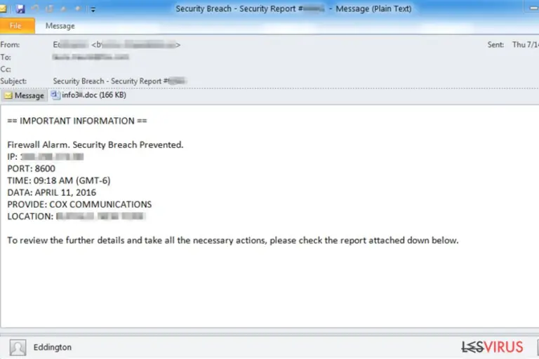 Phishing emails delivering ransomware
