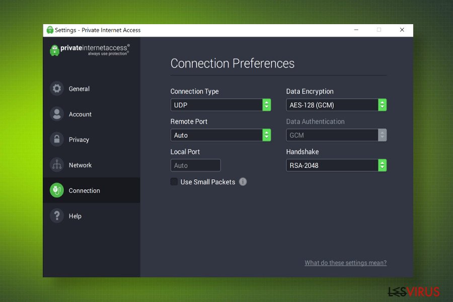 instantanea di Private Internet Access instantanea di Private Internet Access