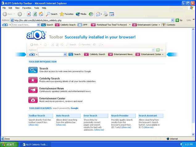 instantanea di ALOT toolbar instantanea di ALOT toolbar