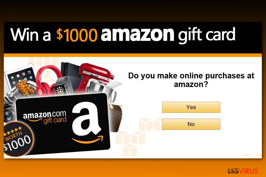 Esempio di questionario nella truffa Gift Card di Amazon