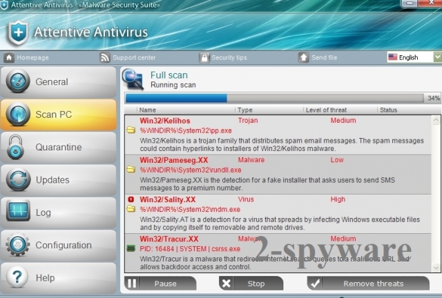 instantanea di Antivirus Attentive instantanea di Antivirus Attentive