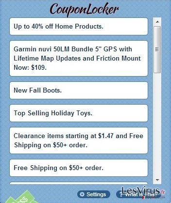instantanea di Coupon Locker instantanea di Coupon Locker