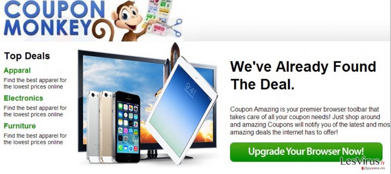 instantanea di Le pubblicità di Coupon Monkey instantanea di Le pubblicità di Coupon Monkey