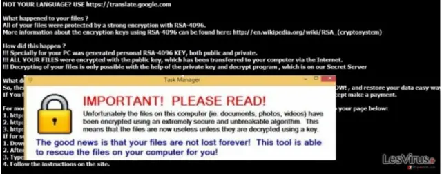 The ransom note of CryptXXX 2.0 virus
