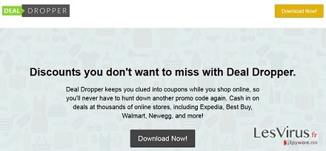 instantanea di Le pubblicità pop-up di Deal Dropper instantanea di Le pubblicità pop-up di Deal Dropper