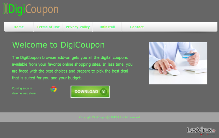instantanea di il virus DigiCoupon instantanea di il virus DigiCoupon