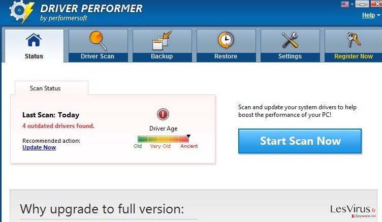 instantanea di Driver Performer instantanea di Driver Performer