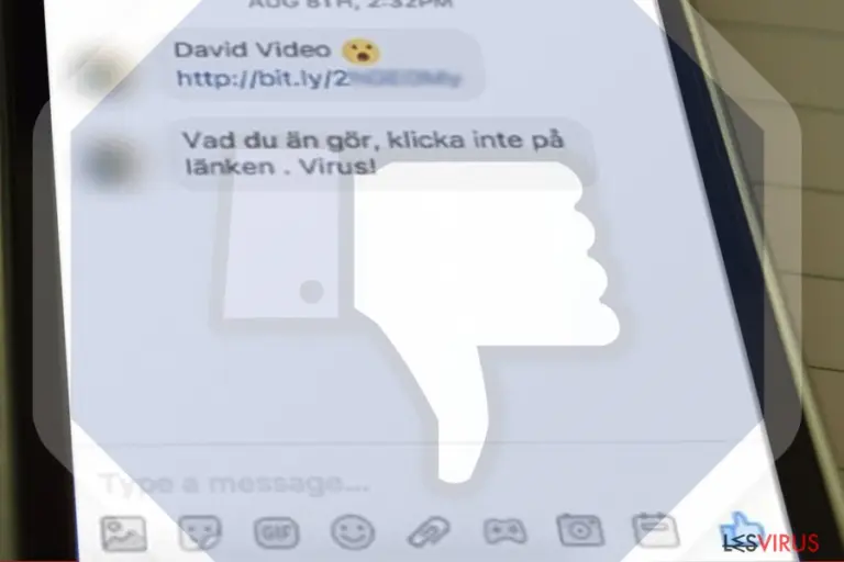 Facebook Message virus example