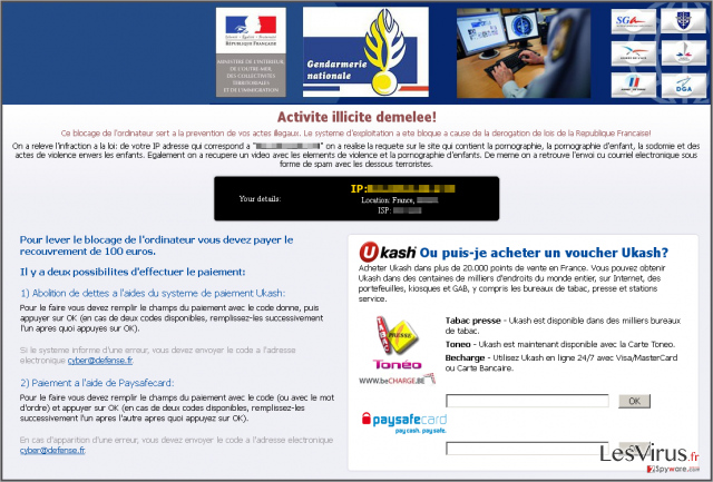 instantanea di Virus Gendarmerie instantanea di Virus Gendarmerie