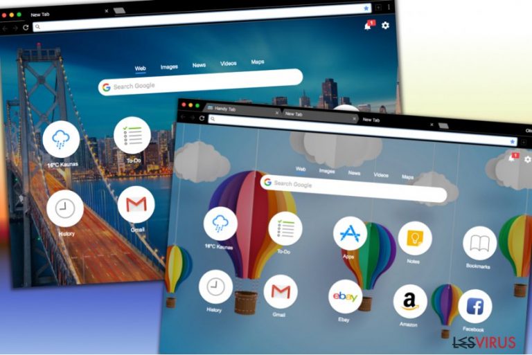 Vari design del sito di ricerche Handy-Tab.com