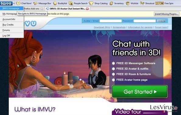 instantanea di Toolbar IMVU instantanea di Toolbar IMVU