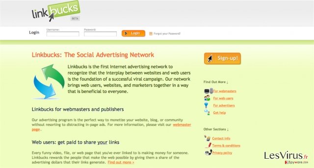 instantanea di Il virus Linkbucks.com instantanea di Il virus Linkbucks.com