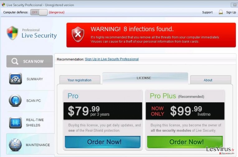 instantanea di Live Security Professional instantanea di Live Security Professional