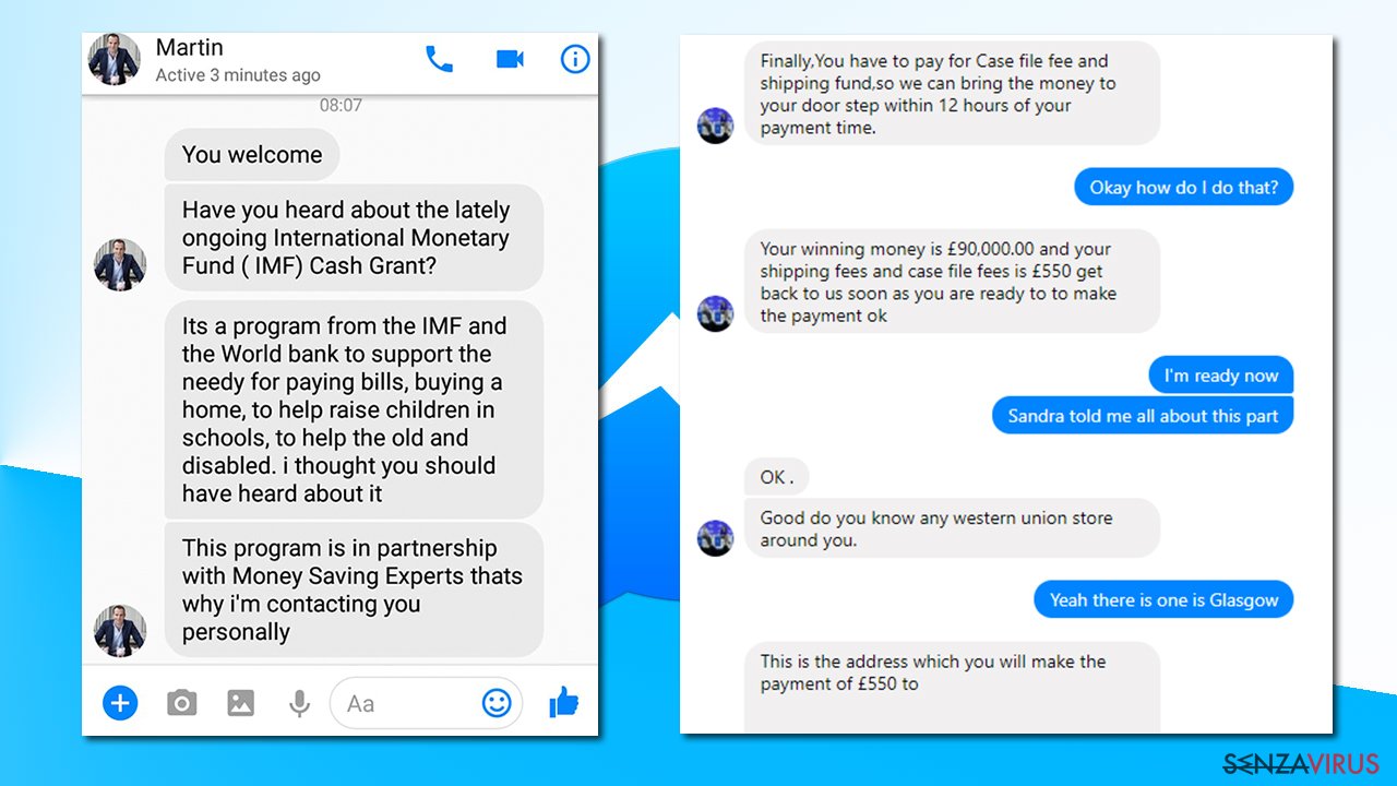 instantanea di Il virus dei messaggi di Facebook instantanea di Il virus dei messaggi di Facebook