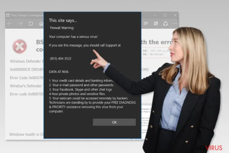 Microsoft Edge support scam virus