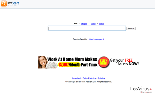 instantanea di MyStart Search Protection instantanea di MyStart Search Protection