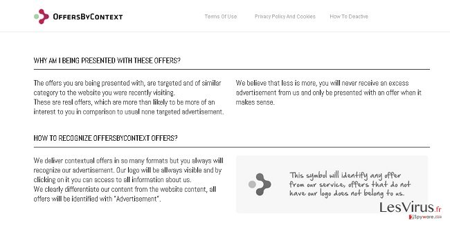 instantanea di Le pubblicità pop-up di Offers By Context instantanea di Le pubblicità pop-up di Offers By Context