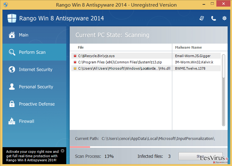 instantanea di Rango Win 8 Protection 2014 instantanea di Rango Win 8 Protection 2014