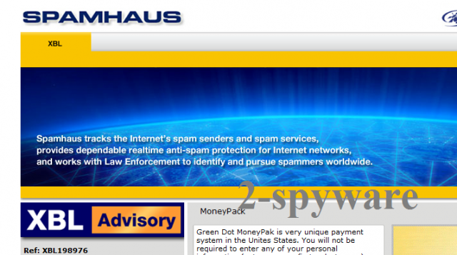 Rimuovere il virus Spamhaus