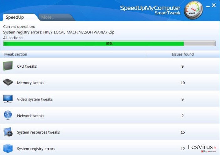 instantanea di SpeedUpMyComputer instantanea di SpeedUpMyComputer