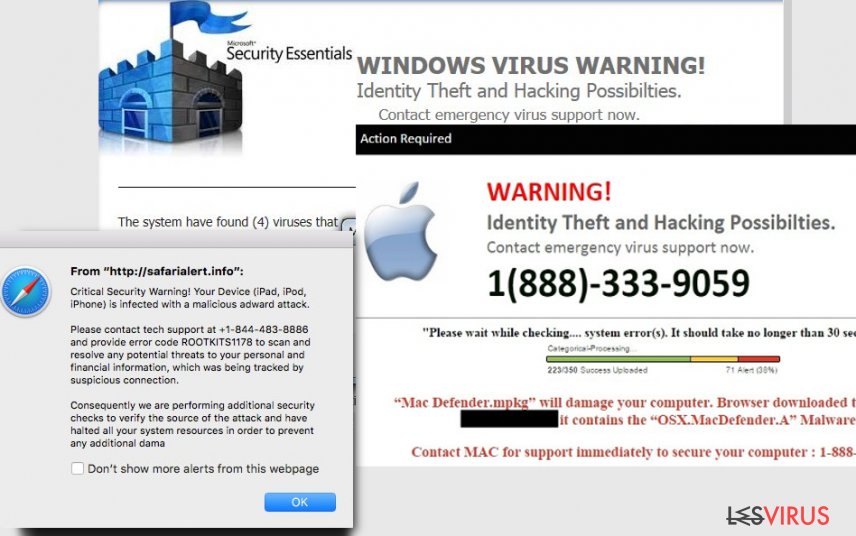 instantanea di Il virus Tech Support Scam instantanea di Il virus Tech Support Scam