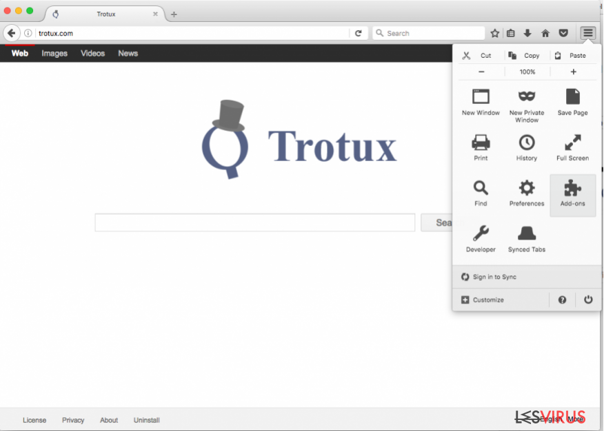 instantanea di Il virus Trotux.com instantanea di Il virus Trotux.com