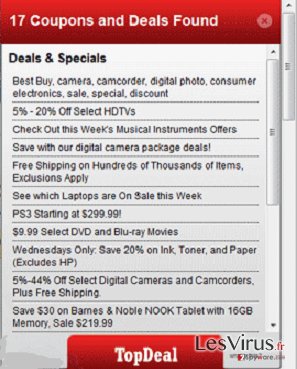 instantanea di L'adware TopDeal instantanea di L'adware TopDeal