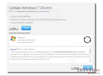 instantanea di Le pubblicità pop-up di “Update Windows 7 Drivers” instantanea di Le pubblicità pop-up di “Update Windows 7 Drivers”