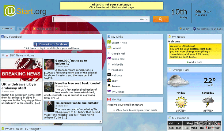 instantanea di uStart.org instantanea di uStart.org