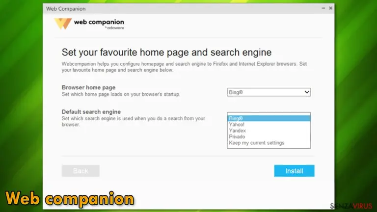 Web Companion hijack
