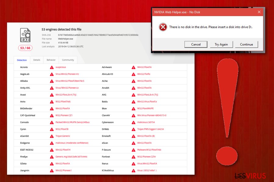 instantanea di Il virus WebHelper instantanea di Il virus WebHelper