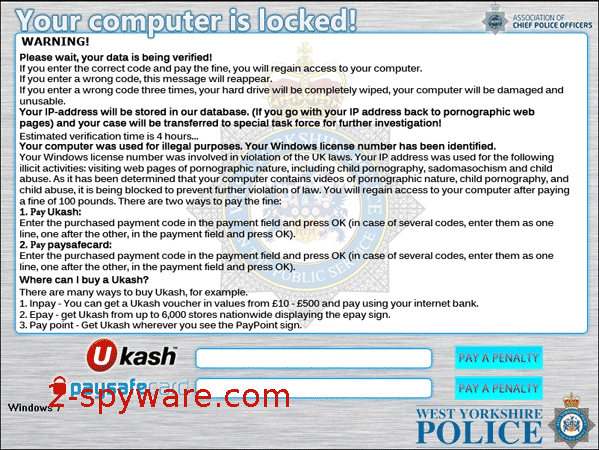 instantanea di West Yorkshire Police Ukash instantanea di West Yorkshire Police Ukash