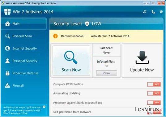 instantanea di Win 7 Antivirus 2014 instantanea di Win 7 Antivirus 2014