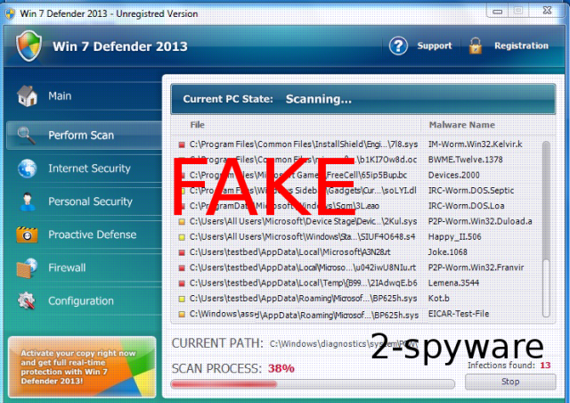instantanea di Win 7 Defender 2013 instantanea di Win 7 Defender 2013