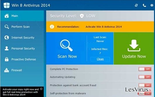 instantanea di Win 8 Antivirus 2014 instantanea di Win 8 Antivirus 2014