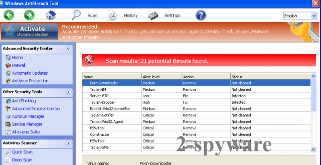 instantanea di Windows AntiBreach Tool instantanea di Windows AntiBreach Tool