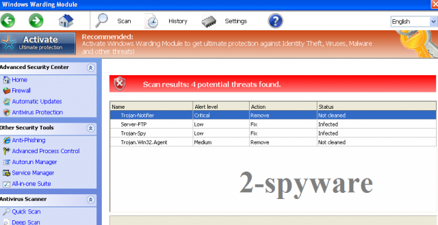 instantanea di Modulo Warding di Windows instantanea di Modulo Warding di Windows