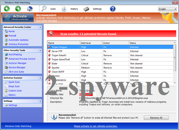instantanea di Windows Web Watchdog instantanea di Windows Web Watchdog